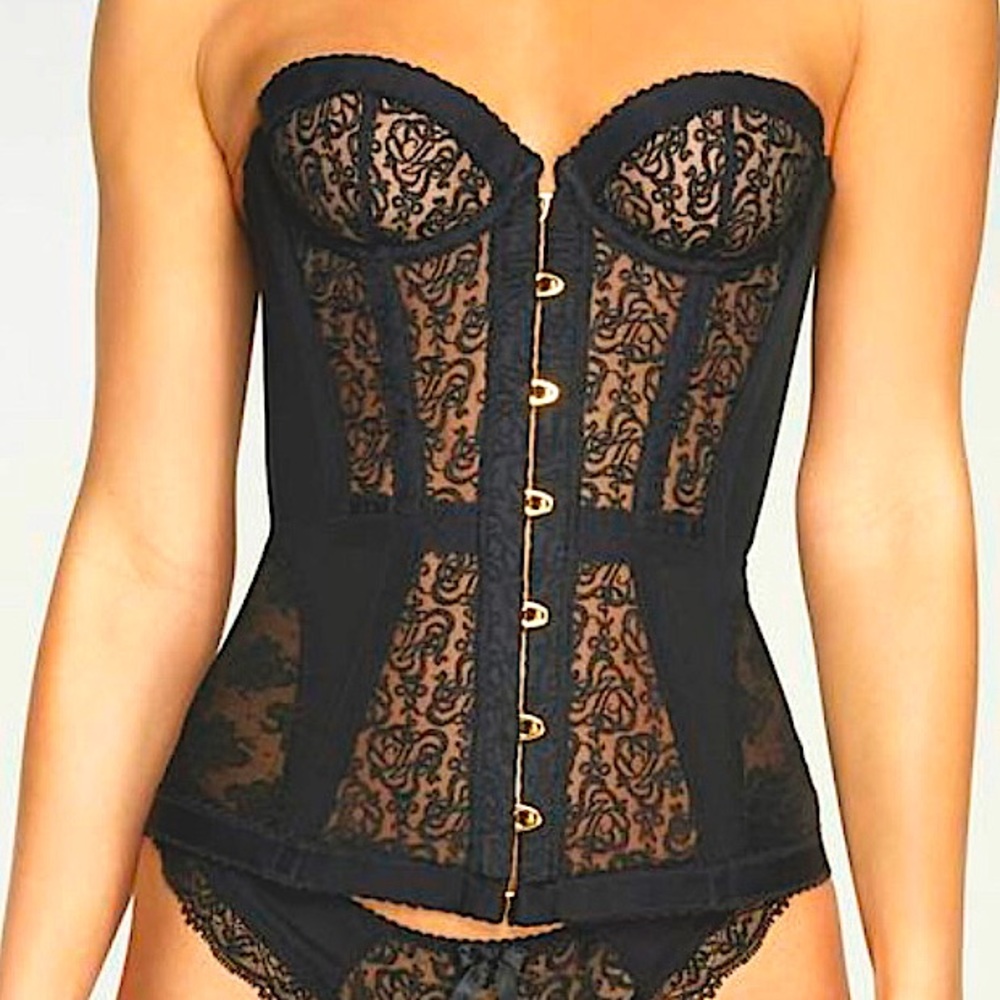 AGENT PROVOCATEUR * Mercy Corset - Authentic Black Size 4